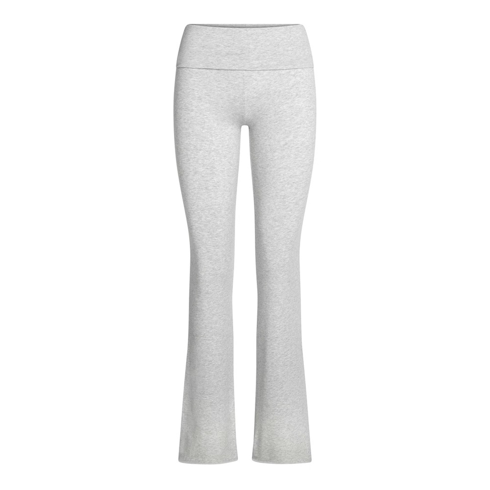 SKIMS cotton fold over pants in light heather grey. Size XS; NEW WITH TAGS!!